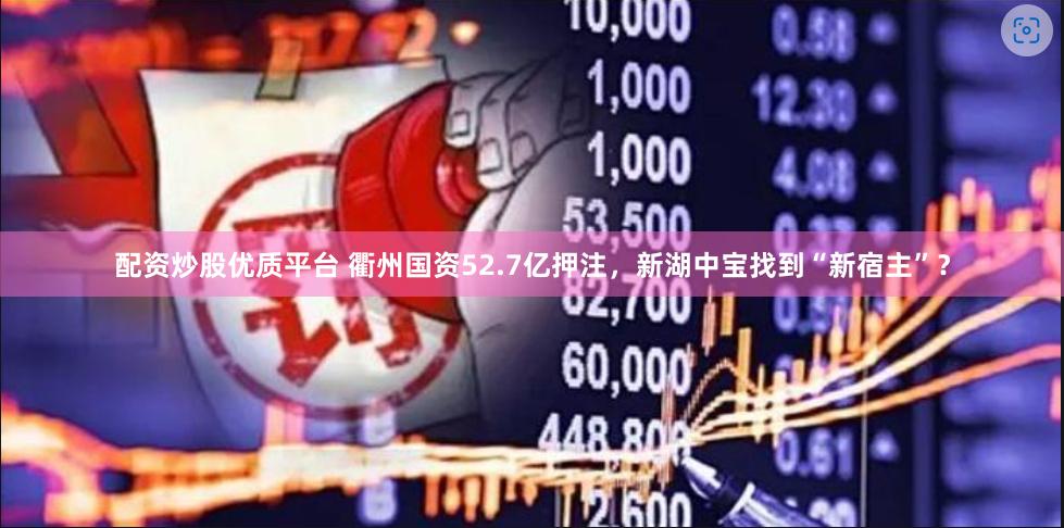 配资炒股优质平台 衢州国资52.7亿押注，新湖中宝找到“新宿主”？